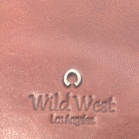 Wild West Los Angeles Cognac Brown Leather Backpack Plaid Interior Card Slots - Picture 8 of 10